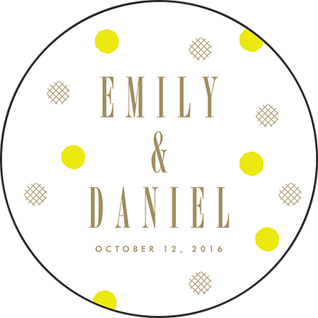 Modern Dot Letterpress Coaster Design Medium