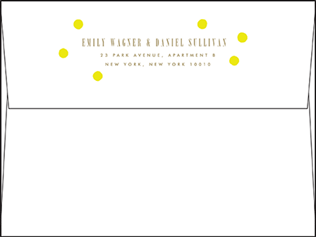 Modern Dot Letterpress Envelope Design Medium