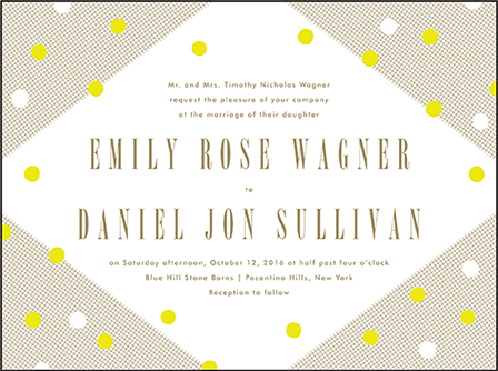 Modern Dot Letterpress Invitation Design Medium