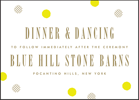 Modern Dot Letterpress Reception Design Medium
