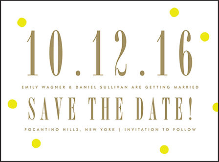 Modern Dot Letterpress Save The Date Design Medium