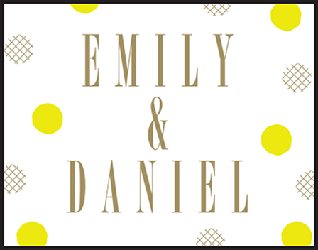 Modern Dot Letterpress Stamp Design Medium