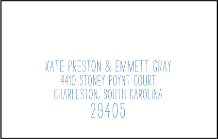 Modern Fete Letterpress Reply Postcard Front Design Medium