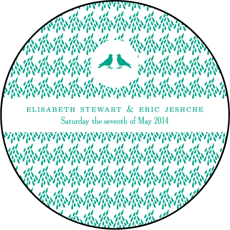 Modern Garden Letterpress Coaster Design Medium