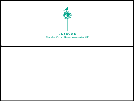 Modern Garden Letterpress Envelope Design Medium