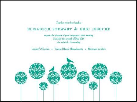 Modern Garden Letterpress Invitation Design Medium