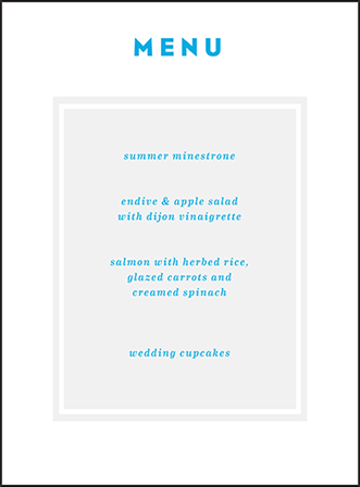 Modern Literate Letterpress Menu Design Medium
