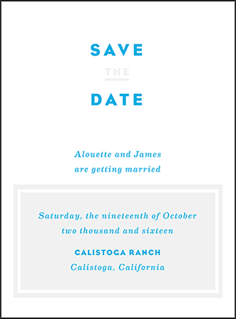 Modern Literate Letterpress Save The Date Design Medium