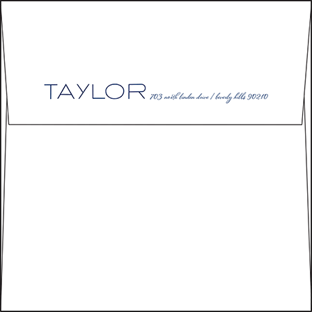 Modern Stroke Letterpress Envelope Design Medium