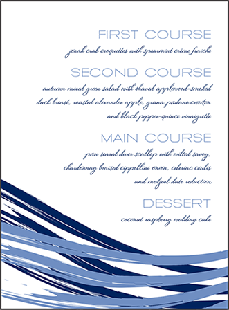 Modern Stroke Letterpress Menu Design Medium