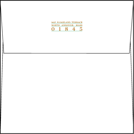 Modern Surf Letterpress Envelope Design Medium
