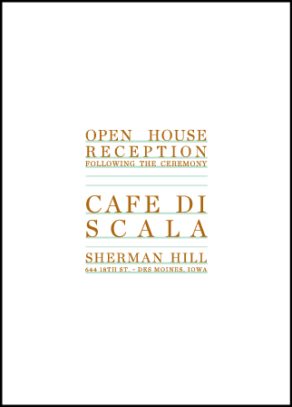 Modern Surf Letterpress Reception Design Medium