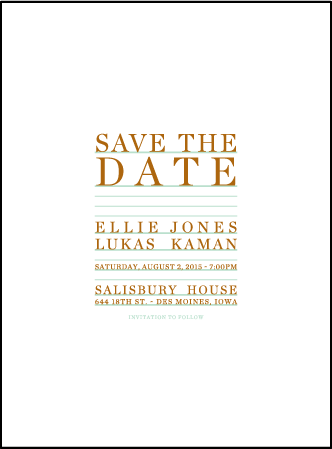 Modern Surf Letterpress Save The Date Design Medium