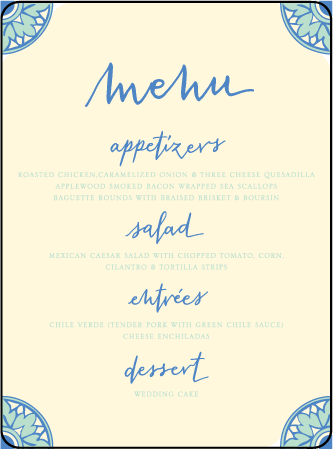 Modern World Letterpress Menu Design Medium