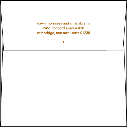 Moderno 2 Letterpress Thank You Card Flat Envelope Design Medium