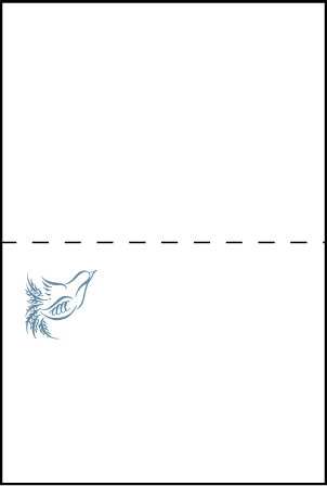Molly Letterpress Placecard Fold Design Medium