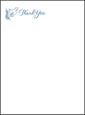Molly Letterpress Thank You Card Flat Design Medium