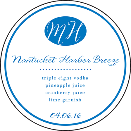 Montauk Letterpress Coaster Design Medium