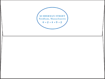 Montauk Letterpress Envelope Design Medium