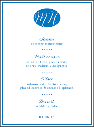 Montauk Letterpress Menu Design Medium