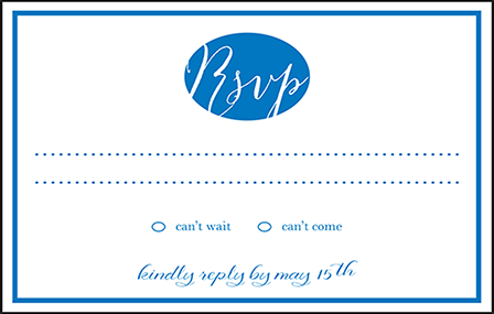 Montauk Letterpress Reply Postcard Front Design Medium