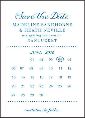 Montauk Letterpress Save The Date Design Medium