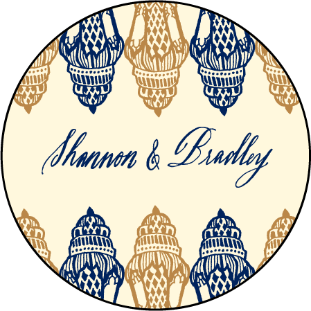 Moroccan Romantic Letterpress Coaster Design Medium