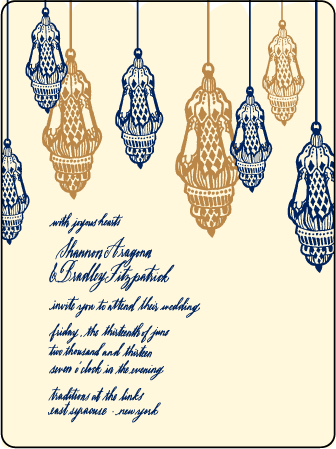 Moroccan Romantic Letterpress Invitation Design Medium