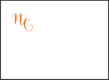 Natalia Letterpress Placecard Flat Design Medium
