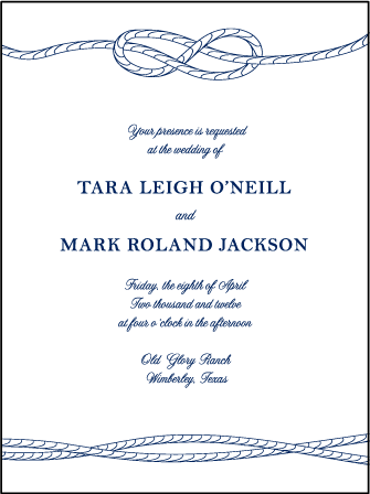 Nautical Classic Letterpress Invitation Design Medium