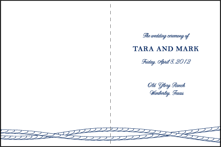 Nautical Classic Letterpress Program Design Medium