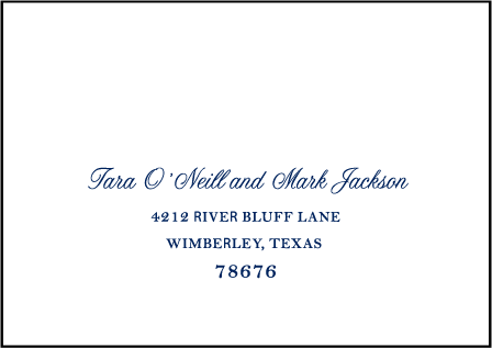 Nautical Classic Letterpress Reply Envelope Design Medium
