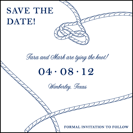 Nautical Classic Letterpress Save The Date Design Medium