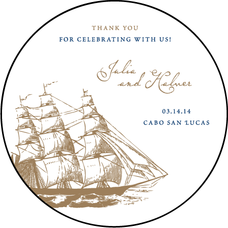 Nautilus Letterpress Coaster Design Medium