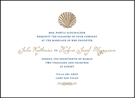Nautilus Letterpress Invitation Design Medium