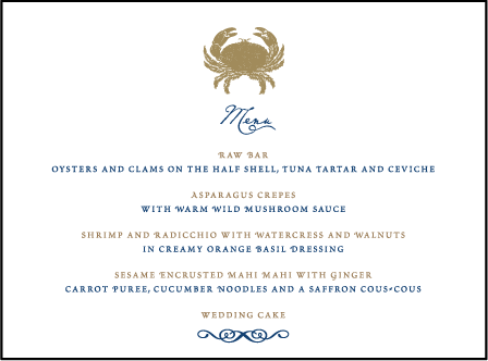 Nautilus Letterpress Menu Design Medium