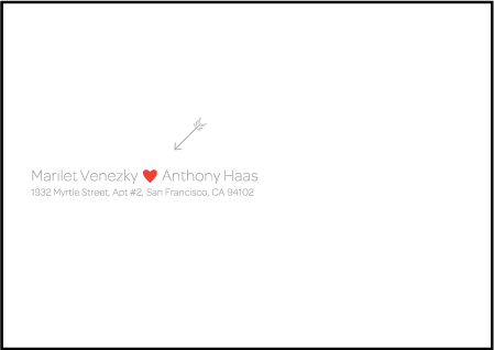 Neo Luna Letterpress Reply Envelope Design Medium