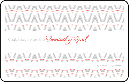 Neo Luna Letterpress Reply Postcard Front Design Medium