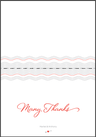 Neo Luna Letterpress Thank You Card Fold Design Medium
