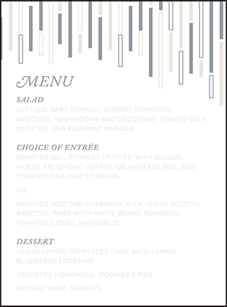Neros Letterpress Menu Design Medium