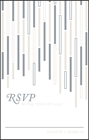 Neros Letterpress Reply Postcard Front Design Medium