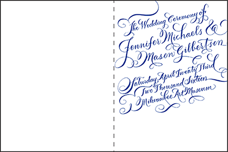 New Calligraphy Letterpress Program Design Medium