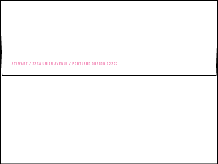 New Horizon Letterpress Envelope Design Medium