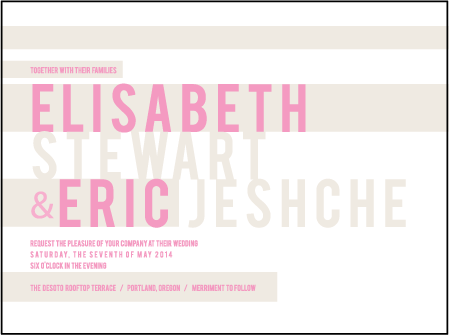 New Horizon Letterpress Invitation Design Medium