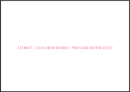 New Horizon Letterpress Reply Envelope Design Medium