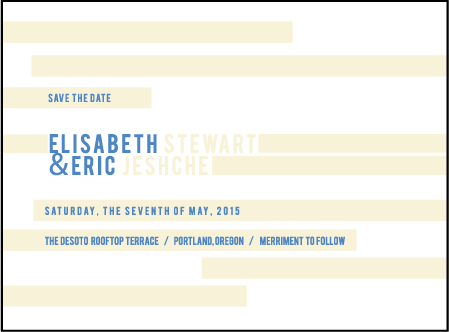New Horizon Letterpress Save The Date Design Medium