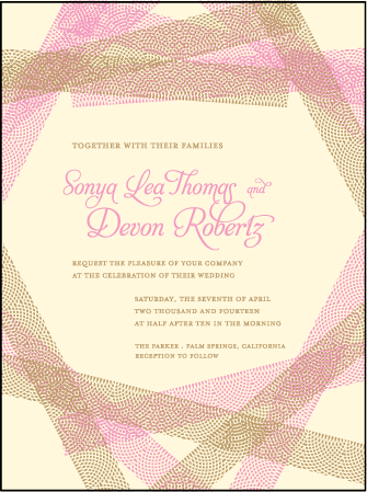 New Washi Letterpress Invitation Design Medium
