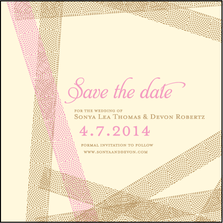 New Washi Letterpress Save The Date Design Medium