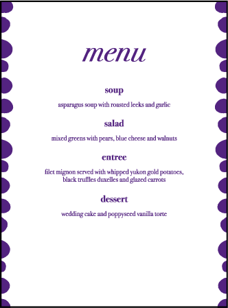 Nola Dots Letterpress Menu Design Medium