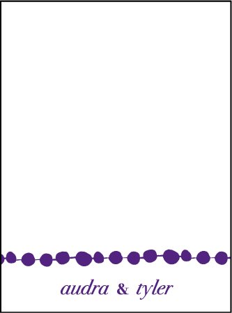 Nola Dots Letterpress Thank You Card Flat Design Medium